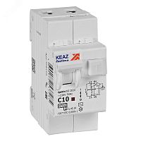 Выключатель автоматический дифференциального тока АВДТ с защитой от сверхтоков 2П 10А 100мА AC 4,5кА OptiDin D63-23C10-AC-У3 | код 328104 | КЭАЗ