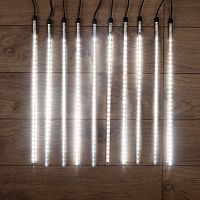 Гирлянда Тающие сосульки 24 В, комплект 10 шт. х 50 см, шаг 100 см, 600 LED, белый, соединяются | код 256-426 | NEON-NIGHT