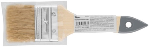 Кисть флейцевая "Лайт" 2дюйм (50мм) натур. свет. щетина деревянная ручка КУРС 00805 фото 3
