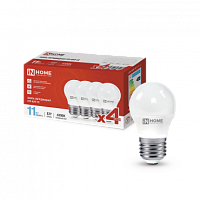 Лампа сд LED-ШАР-VC 4PACK 11Вт Е27 6500К 1050Лм IN HOME | код 4690612047898 | IN HOME