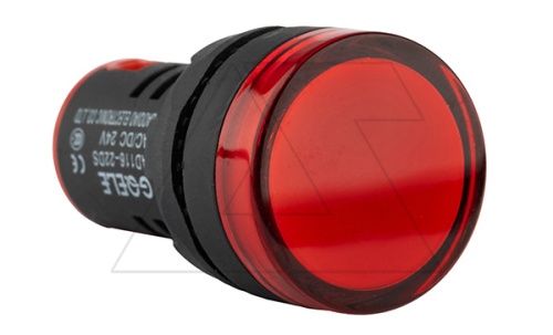 Индикатор светодиодный моноблочный AD116-22DS, красный, LED 380VAC, IP65, 22mm | код AD116-22DS/R32 | GQELE