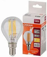 Лампа светодиодная LED 6Вт E27 CLP75 белый, Filament прозр.шар | код 4058075218239 | LEDVANCE