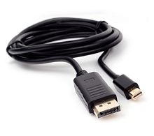 Кабель miniDP<->DP Cablexpert CCP-mDP2-6 , 20M/20M, v.1.2, 4K, 1.8м, черный, позол.разъемы, пакет | код CCP-mDP2-6 | Cablexpert