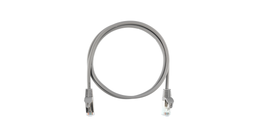 Шнур U/UTP 4 пары, Кат.5e, 2хRJ45/8P8C, T568B, 7х0,175мм, LSZH, серый, 1,5м (NMC-PC4UD55B-ES-015-C-GY) | код ЭКО47014 | NIKOMAX