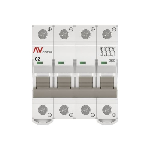 Выключатель автоматический AV-10 DC 4P 2A (C) 10kA EKF AVERES | код mcb10-DC-4-02C-av | EKF фото 4