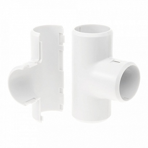 Тройник разборный белый д20мм | код PR.07320б | Промрукав Тройник разборный белый д20мм | код PR.07320б | Промрукав