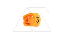 Маркер кольцевой RMS-03 59743-3, D кабеля 4-10mm, 4-16mm2, символ 3, PVC, оранжевый (упак. 500шт.) | код 4385918 | Cembre
