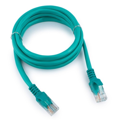 Патч-корд UTP Cablexpert PP12-1M/G кат.5e, 1м, литой, многожильный (зелёный) | код PP12-1M/G | Cablexpert