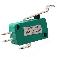 Микропереключатель с планкой RUICHI MSW-04, ON-(ON) SPDT 3P, 5 A, 250 В | код 57029 | Ruichi