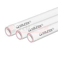 Труба полипропиленовая армированная стекловолокном SDR7.4 PN20 63 х 8.6 мм хлыст 4м белая | код. 10105063 | Valfex