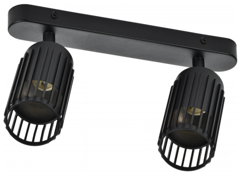 Светильник 4208 настенно-потолочн. 2хGU10 черный IEK | код LT-USB0-4208-GU10-2-K02 | IEK