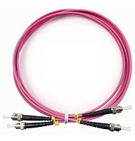 Cabeus FOP-50-OM4-ST-ST-15m Шнур оптический duplex ST-ST 50/125 mm OM4 15м LSZH | код 9097c | Cabeus