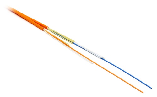 ВО кабель внутренний, ZIP cord, LSZH, 2 волокна, MM OM3, аква | код LAN-OFC-ZI2-M3-LS | LANMASTER