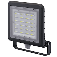 Прожектор светодиодный 80 682 NFL-03-100-6.5К-BL-LED 100Вт 6500К IP65 14200лм с датчиком черн. | код. 80682 | NAVIGATOR