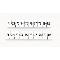 ZB5-10P-19-34Z(H) , Маркировка для клемм DC, 5мм, 71-80 (10 шильдиков), шт | код 92118900246 | DEGSON