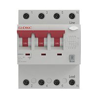 Выключатель автоматический дифференциального тока 4п (3P+N) C 40А 100мА тип A 6кА YON max MDR DKC MDR63N-3N3C40-A