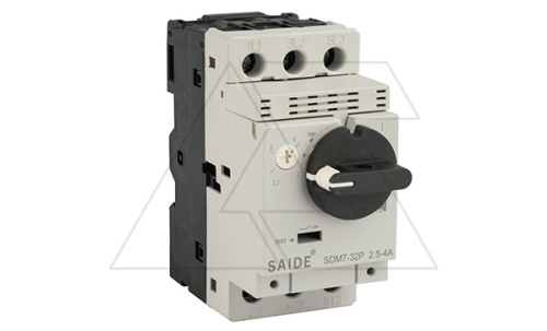 Авт. выключатель SDM7-32P-1.6, 3P, In=1.6A, 690VAC, Icu=100kA, Ie=1_1.6A, Ii=12In, CLASS 10A, управление рукояткой | код SDM7-32P-1.6 | SAIDE
