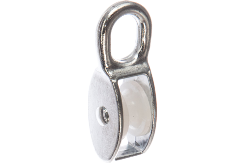 Блок одинарный 20мм нейлоновый шкив покрытие цинк | код Bloсk20neylon | Крепдил