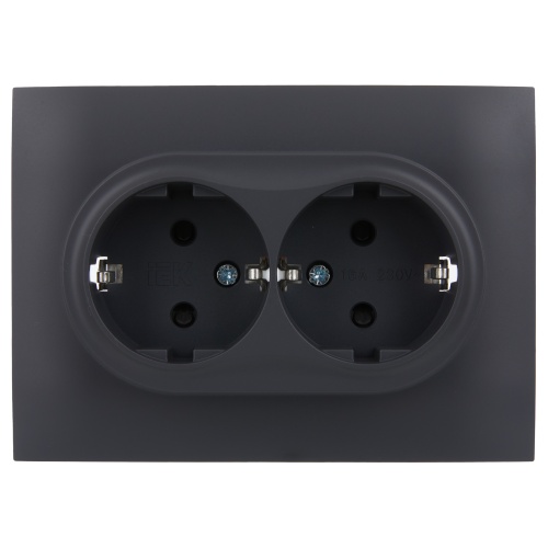 SKANDY Роз. 2-я с з/к/ш 16А в сб. SK-R07T титан IEK | код SK-R24-16-K48-F | IEK фото 3