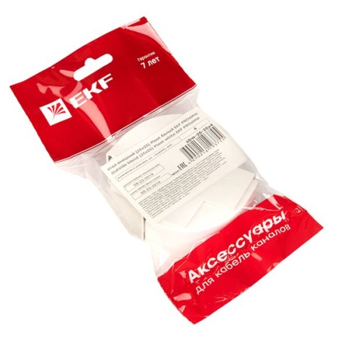 Угол внешний (25х25) (4 шт) белый-Plast | код obw-25-25x4 | EKF фото 3