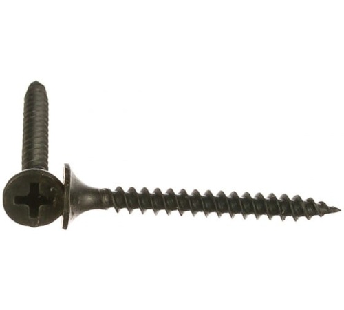 Саморез гипсокартон/металл 3,5х35 черный | код screw-GM-35 | Крепдил