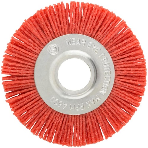 Корщетка-колесо нейлоновая, посадочный диаметр 22,2 мм, Профи 100 мм | код 38791 | FIT Корщетка-колесо нейлоновая, посадочный диаметр 22,2 мм, Профи 100 мм | код 38791 | FIT