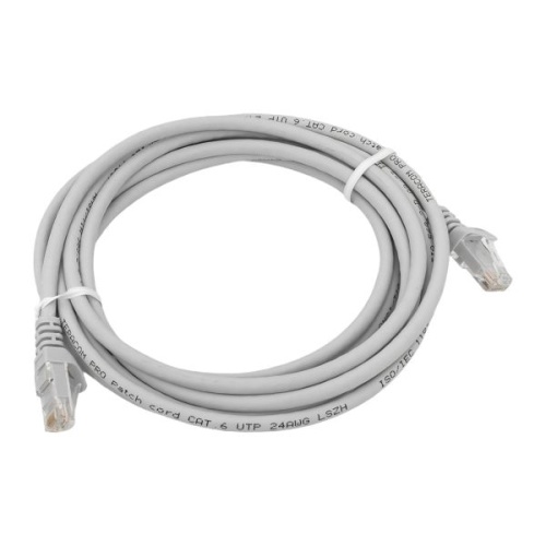 Патч-корд кат.6 UTP экранир. LSZH сер. 3.0м TERACOM PRO | код TRP-6UTP-LSH-3M-GY | EKF фото 2