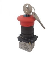 Выключатель Briswik КМЕ 5511м -К красный IP54 УХЛ2 10А 1но+1нз | код aB-PV-4Ai-0221 | Briswik