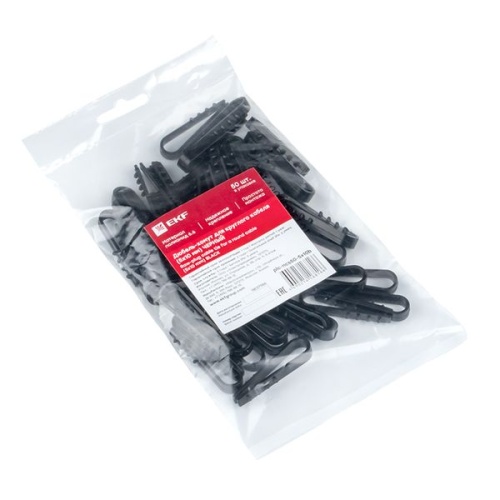Дюбель-хомут для круглого кабеля (5-10мм) черный (50шт,) PROxima | код plc-ncs50-5x10b | EKF фото 3