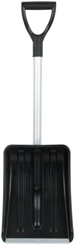 Лопата для уборки снега "Актив-Авто" 365х260х900мм укороченный съемный алюм. черенок; пластик. 68106