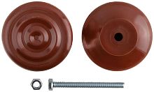 Ручка-кнопка дверная пластиковая корич. КУРС 66837