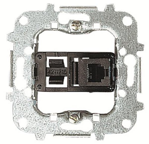 Розетка телекоммуникационная на 8 контактов, тип RJ45, категория 3s | код 2CLA811730A1001 | ABB