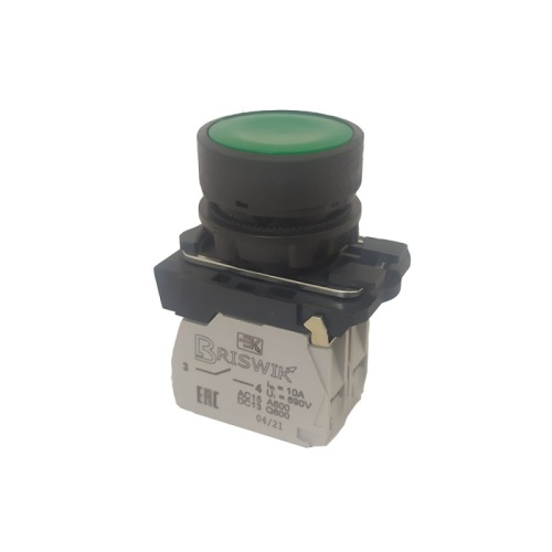 Выключатель Briswik КМЕ 4721м зеленый IP66 УХЛ3 10А 2но+1нз | код aB-DB-6Ai-0332 | Briswik