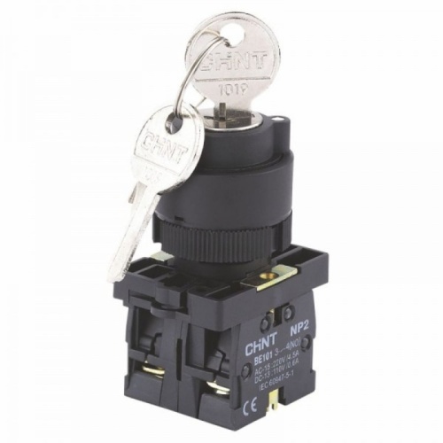Переключатель NP2-EG34, 3 положения фиксацией, 2НЗ, IP40 (R) | код 576026 | CHINT