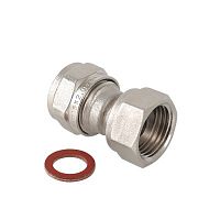 Соединитель обжимной с накидной гайкой 16х1/2" | код. VTm.322.N.001604 | VALTEC