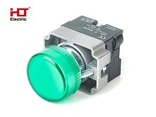 Лампа сигнальная CB2-BV63(LED) зеленый 230В IP54 HLT | код 085-06-073| HLT