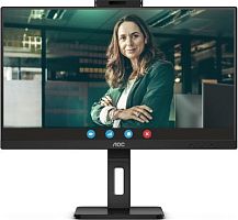 Монитор AOC 27 Pro Q27P3CW черный IPS LED 4ms 16:9 HDMI M/M Cam матовая HAS Piv 1000:1 350cd 178гр/178гр 2560x1440 75Hz DP QHD USB 6.91кг | код 1924959 | AOC