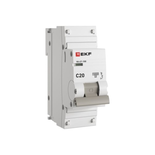Автоматический выключатель 1P 20А (C) 10kA ВА 47-100 PROxima | код mcb47100-1-20C-pro | EKF фото 2 Автоматический выключатель 1P 20А (C) 10kA ВА 47-100 PROxima | код mcb47100-1-20C-pro | EKF фото 2