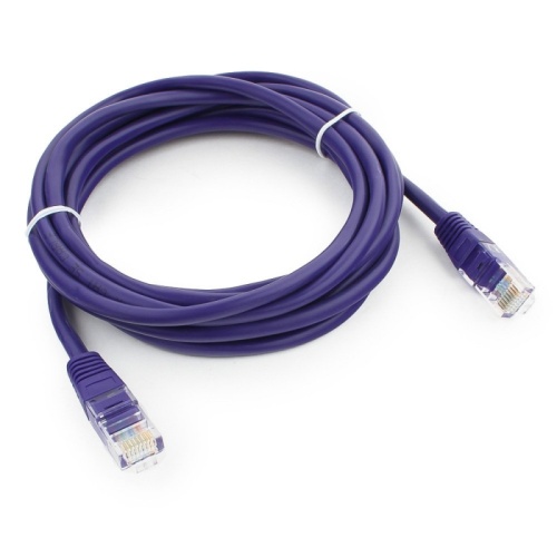 Патч-корд UTP Cablexpert PP12-3M/V кат.5e, 3м, литой, многожильный (фиолетовый) | код PP12-3M/V | Cablexpert