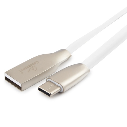 Кабель USB 2.0 Cablexpert CC-G-USBC01W-1.8M, AM/Type-C, серия Gold, длина 1.8м, белый, блистер | код CC-G-USBC01W-1.8M | Cablexpert