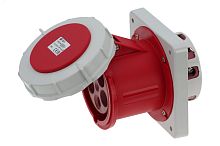 Розетка встраиваемая 125A/400V/3P+N+E/IP67, фланец 130x130 | код CA1461 | INPIN