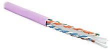 Hyperline UUTP4-C6-S23-IN-LSZH-PK-100 (100 м) Кабель витая пара U/UTP, категория 6, 4 пары (23 AWG), одножильный (solid), с разделителем, LSZH, нг(А)-HF, –20°C – +75°C, розовый - гарантия:15 лет компонентная, 25 лет системная | код 444305 |