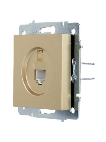 VESNA Розетка компьютерная золото 140 | код 742-3688-140 | LEZARD фото 4