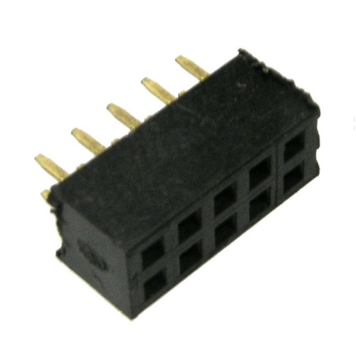 Гнездо для плат 2.00 мм RUICHI PBD2-10 (PBD2-2x5) 2.00 мм, 10 контактов | код 63431 | Ruichi