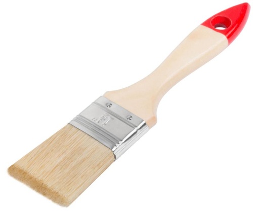 Кисть флейцевая "Стандарт" натур. светлая щетина деревянная ручка 1. 5дюйм (38мм) FIT 01034