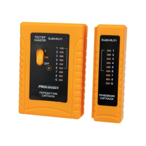 Тестер кабеля RJ45+RJ11 HT-C004 | код 12-1006-4 | PROCONNECT