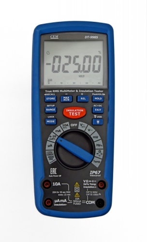 DT-9985 Измеритель сопротивления изоляции с True RMS мультиметром (без поверки) | код 481127 | CEM