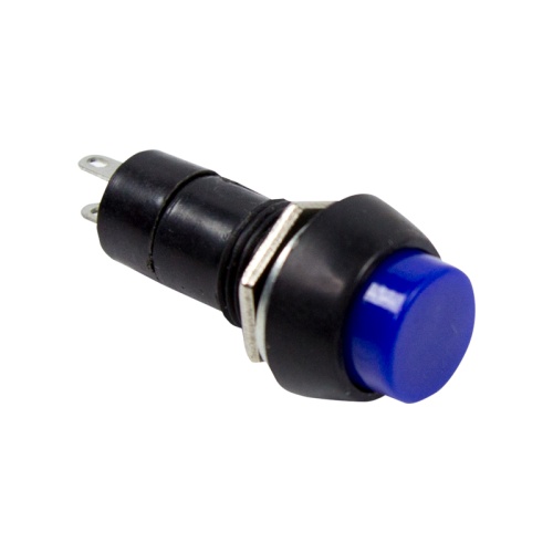 Выключатель-кнопка 250V 1 А (2с) OFF-(ON) Б/Фикс синяя (PBS-11В) REXANT | код 36-3041 | REXANT