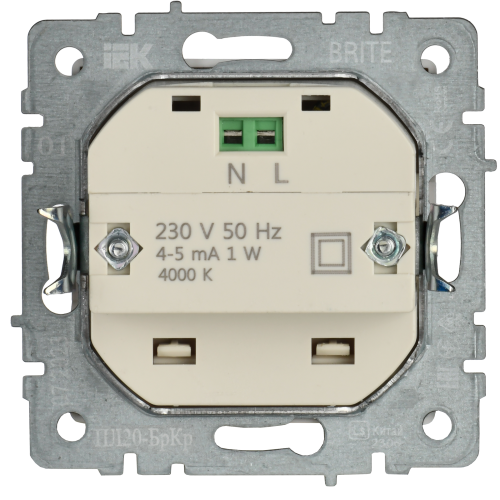 Подсветка светодиодная BRITE встраив. ПЛ20-БрКр беж. | код. BR-FL20-K10 | IEK фото 5