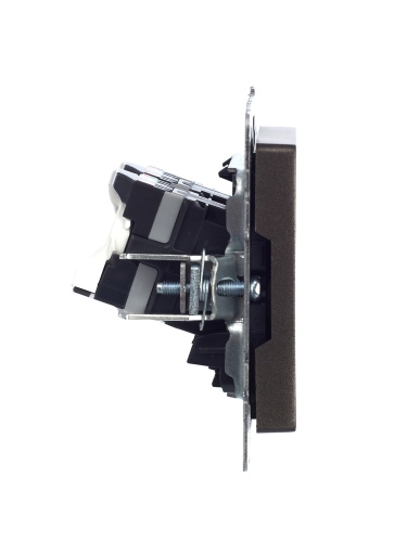 BRITE Розетка компьютерная двойная RJ45 кат.5E РК10-2-БрТБ темная бронза | код BR-K20-1-K45 | IEK фото 5